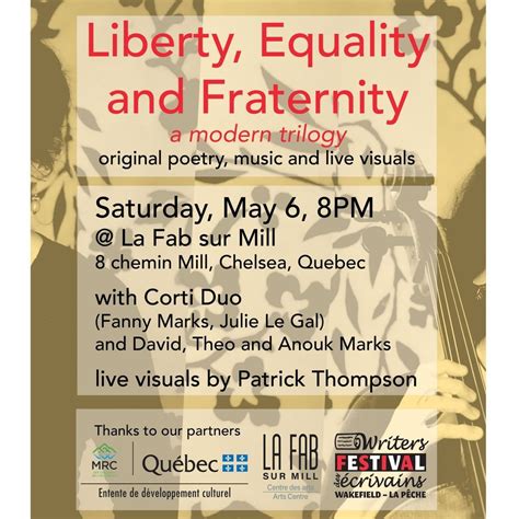 Liberty, Equality and Fraternity- modern trilogy, La Fab sur Mill ...