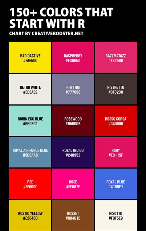 25 colors that start with y names and color codes – Artofit