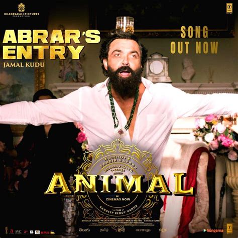 Bobby Deol's viral entry song in 'Animal' gets released as 'Jamal Kudu'