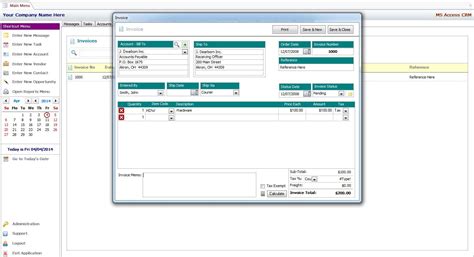 Image result for MS Access Create a Invoice