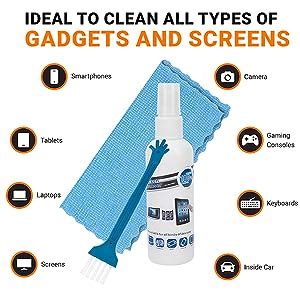 Storite 2 Pack Screen Cleaner Kit - Ideal for LED & LCD TVs, Computer ...