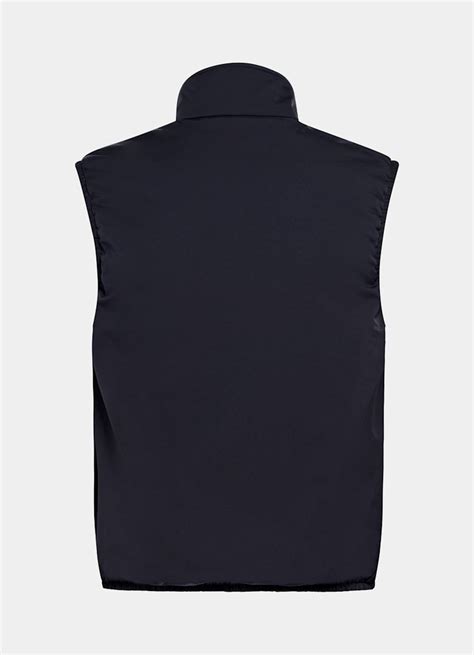 Navy Light Padded Zip Vest in Water-Repellent Technical Fabric | SUITSUPPLY