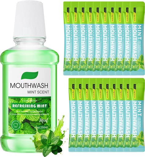 Amazon.com: Mouthwash Travel Size Portable - Fresh Cool Mint Alcohol ...
