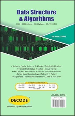 Amazon.in: Buy Data Structures & Algorithms for SPPU 19 Course (SE ...