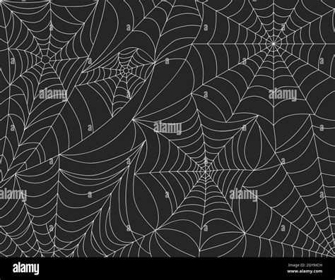 Halloween spider web background, scary cobweb decoration elements ...