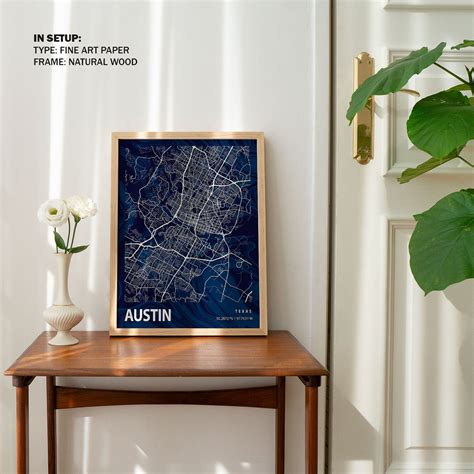 Austin Texas Marble Map: Buy Premium Framed Old & Modern Map Art Prints ...
