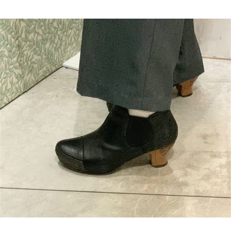 think!/woodsole/shortboots/black/シンク/ショートブーツ/ウッドソール | UTA5