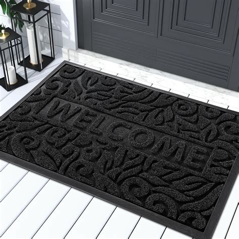 Yimobra Welcome Front Door Mat Outdoor, Entrance Doormats Heavy Duty ...