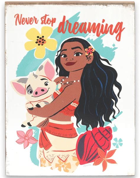 Buy Open Road Brands Disney Princess Moana and Pua Never Stop Dreaming ...