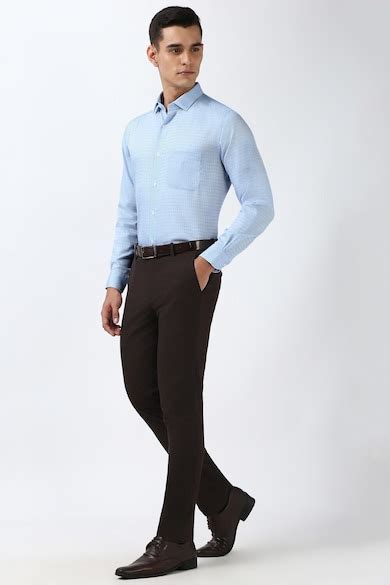 Buy Men Blue Regular Fit Full Sleeves Formal Shirt Online - 39708625 ...