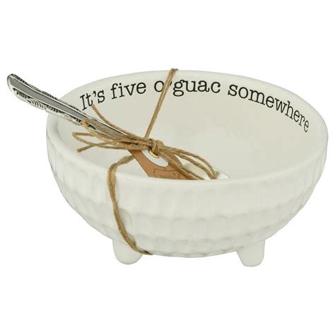 Mud Pie 4851076 Guacamole Serving Dish Set, White - Walmart.com