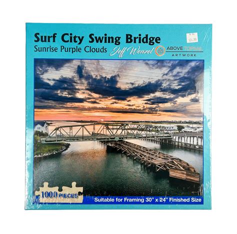 Surf City Swing Bridge" Puzzle by Jeff Wenzel - East Coast Sports