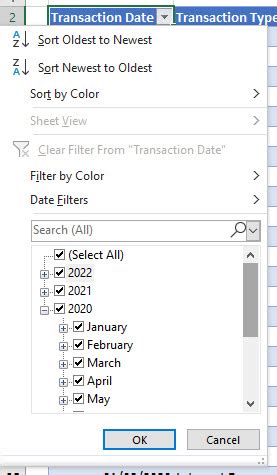 Image result for Filter Date Excel