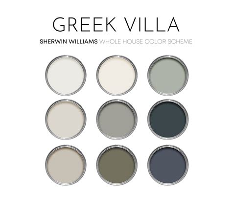 Greek villa sherwin williams paint palette neutral lake house interior ...