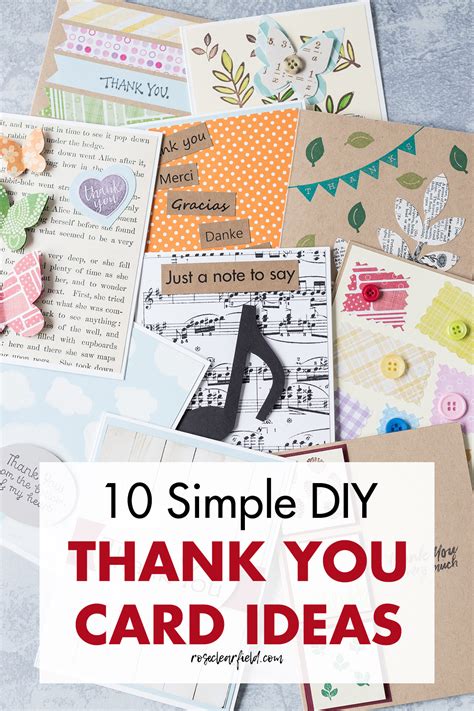 10 Simple DIY Thank You Cards • Rose Clearfield