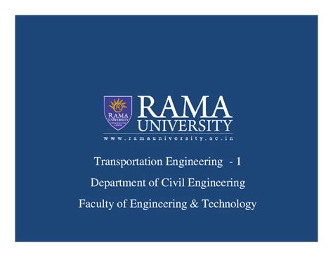 Lecture-2 - Highway Engineering notes - Transportation Engineering - 1 ...