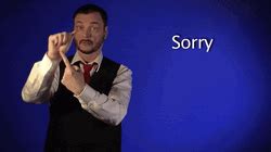 Image result for Sorry Sign Language