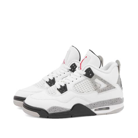 Air Jordan 4 Retro OG (GS) White, Red & Grey | END. (US)