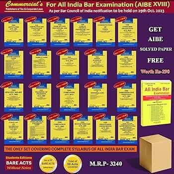 COMMERCIALS STUDENTS EDITION BARE ACTS WITHOUT NOTES FOR ALL INDIA BAR ...