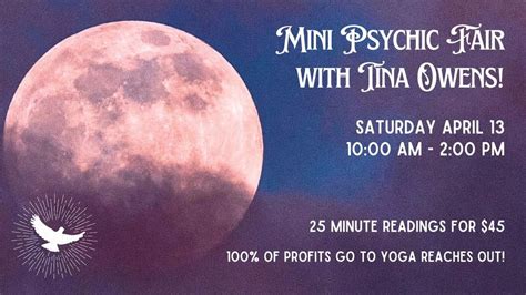 Mini Psychic Fair with Tina Owens, Moon River Wellness Center, Pelham ...