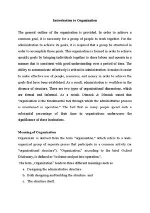 Introduction to Administration - Administrative Theory - Studocu