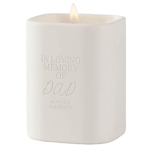 Buy LukieJac Ceramic Memorial Candle Gifts for Loss of Father Sympathy ...