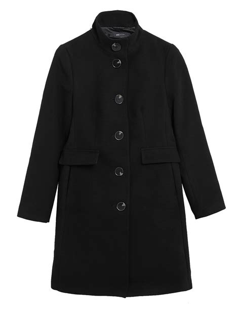 Buy Funnel Neck Coat at Marks & Spencer