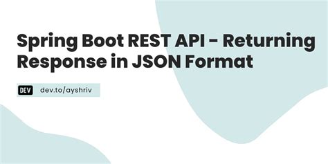 Image result for Spring Boot REST API JSON Response Example