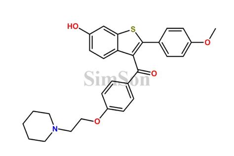 6-Hydroxy-2-(4- methoxyphenyl)-3- [4-(2piperidinoethoxy) benzoyl]benzo ...