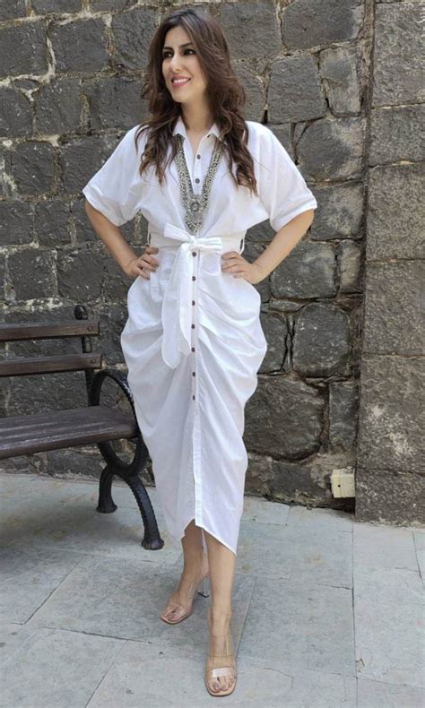 White Shirt Gown With Belt – Label DC