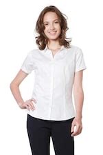Buy Women White Solid Short Sleeves Shirt Online - 231849 | Allen Solly