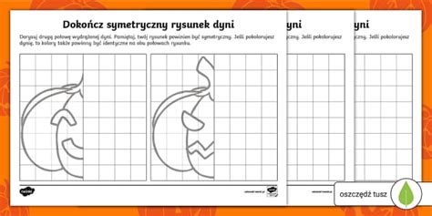Dzień Dyni | Dorysuj symetryczny rysunek dyni