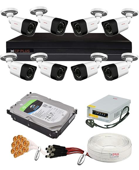 Buy CP Plus 2.4MP, H.265+, 2TB Storage, 8 Camera Combo Kit with (8Ch ...