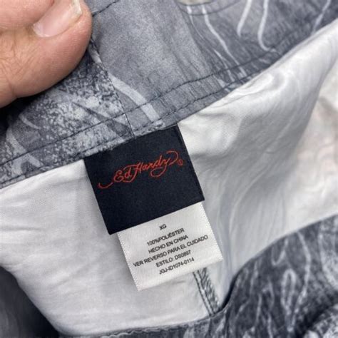 Buy Vintage Ed Hardy Swim Trunks Mens Extra Large Black Panther Tiger ...