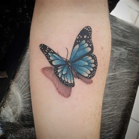 Cool Blue Butterfly Tattoo Ideas