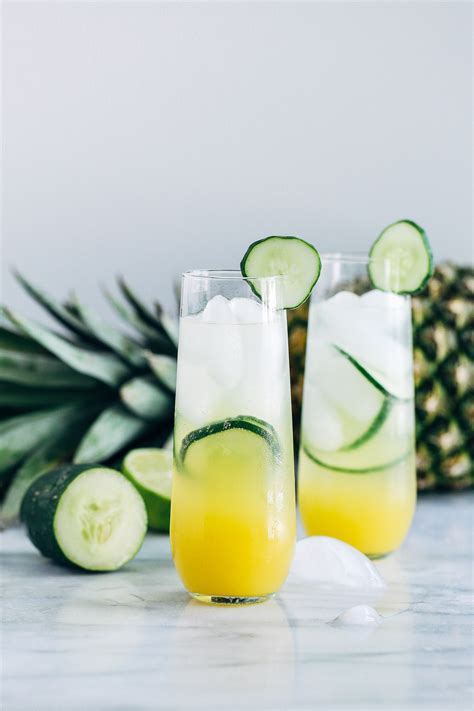 Pineapple Cucumber Lime Spritzers - Making Thyme for Health