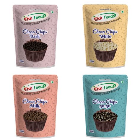 Chips Combo of Dark Choco Chips, White Choco Chips, Milk Choco Chips ...