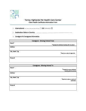 Fillable Online Adobe Animal Hospital Client Health Certificate ...