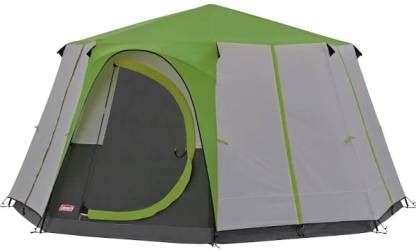 COLEMAN Cortes Octagon 8 Family Camping Tent with Wheeled Carry Bag ...