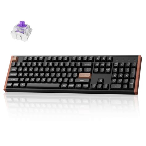 Amazon.com: Keychron K10 HE Hall Effect Keyboard Wireless, Magnetic Switch Hot Swappable, Adjustable Actuation Rapid Trigger Mode with Aluminum   Wood Frame, Full-Size Custom RGB for Mac Windows Linux - Black : Video Games