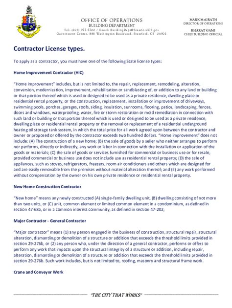 Types of Contractor License 的图像结果