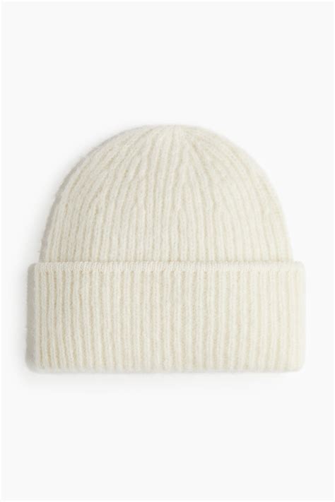 Soft-brushed beanie - Cream - Ladies | H&M IN