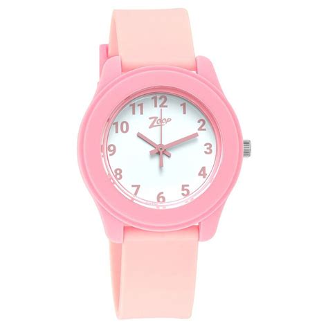 Buy Online Zoop Analog Watch with White Dial & Pink Strap for Boys ...
