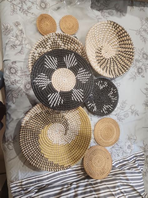 Urban Decor Hanging Woven Wall Basket Decor Set 9 Pcs, Boho Basket Wall ...