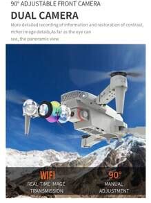 Drone met camera E88 Drone Dual 720p camerahoogte Behoud lichtstroom ...