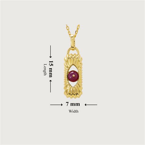 Hidden Charm 18KT Chain Ruby Pendant with chain