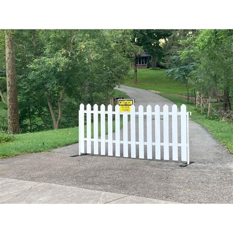 SymTek 3.5-ft H x 8-ft W Classic White Steel Picket Fence Panel at ...