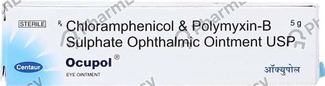 Buy Ocupol Eye Oint 5gm Online at Flat 15% OFF | PharmEasy