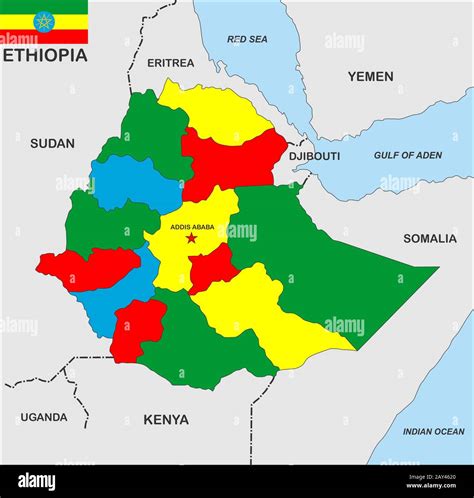 Ethiopian Plateau Africa Map