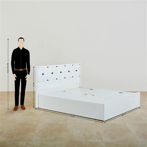 Buy Polaris Lily King Bed with Box Storage - White from Home Centre at ...